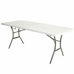 Table Klapptisch Lifetime Weiß rechteckig Stahl Kunststoff 185 x 76 x 74 cm