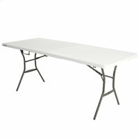 Table Klapptisch Lifetime Weiß rechteckig Stahl Kunststoff 185 x 76 x 74 cm