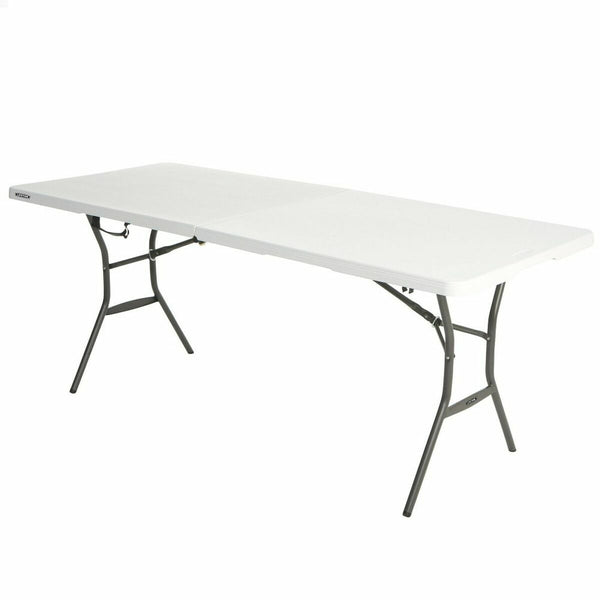 Table Klapptisch Lifetime Weiß rechteckig Stahl Kunststoff 185 x 76 x 74 cm