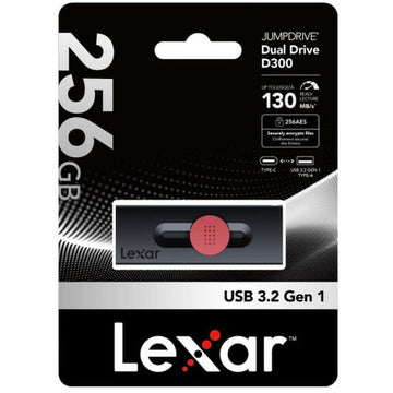 USB Pendrive Lexar DUAL Schwarz 256 GB