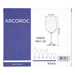 Weinglas Arcoroc Vina Durchsichtig Glas 580 ml (6 Stück)