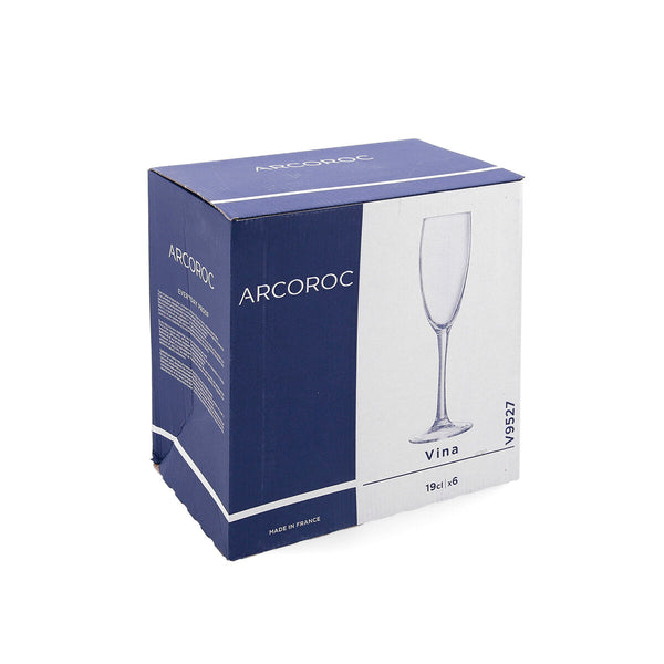 Champagnerglas Arcoroc Vina Durchsichtig Glas 190 ml (6 Stück)