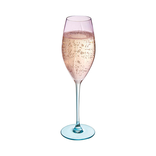 Champagnerglas Cristal d’Arques Paris Swirly Spring Rosa Glas 210 ml (4 Stück)