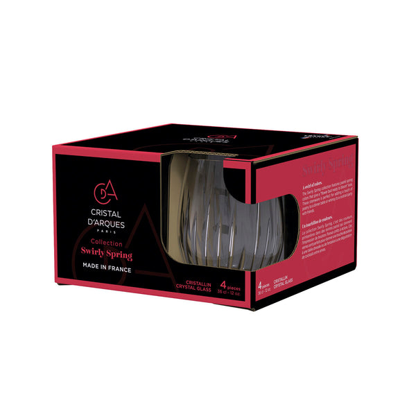 Wasserglas Cristal d’Arques Paris Swirly Spring Rosa Glas 360 ml (4 Stück)