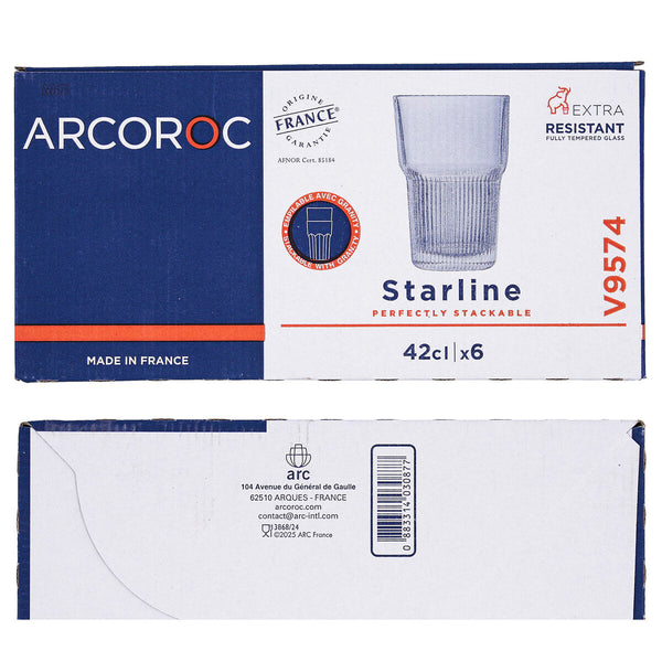 Trinkglas Arcoroc Starline Durchsichtig Glas 420 ml (6 Stück)