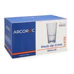 Trinkglas Arcoroc Stack'up Cross Durchsichtig Glas 350 ml (6 Stück)