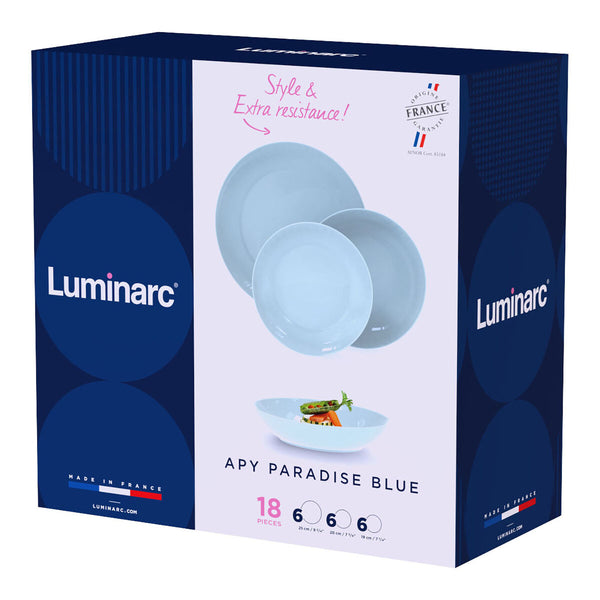 Geschirr Luminarc Apy Paradise Azul Blau Glas 18 Stücke