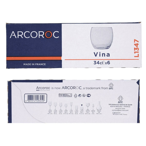 Gläserset Arcoroc ARC J8491 Grau Glas 350 ml 6 Stücke