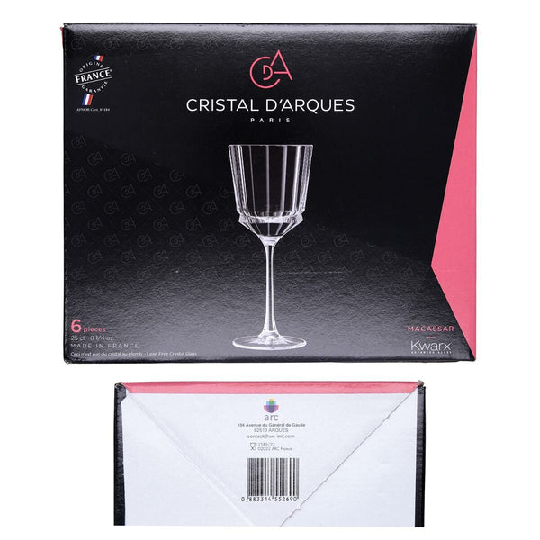 Gläser Cristal d’Arques Paris 7501612 Durchsichtig Glas 250 ml (6 Stücke)