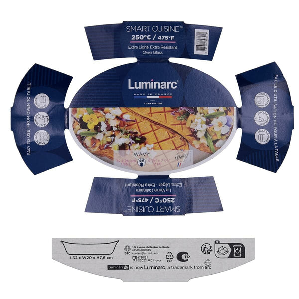 Ofenschüssel Luminarc Smart Cuisine Weiß Glas Niedrig