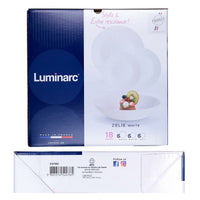 Geschirr-Set Luminarc Diwali Granit Grau Gehärtetes Glas 18 Stücke
