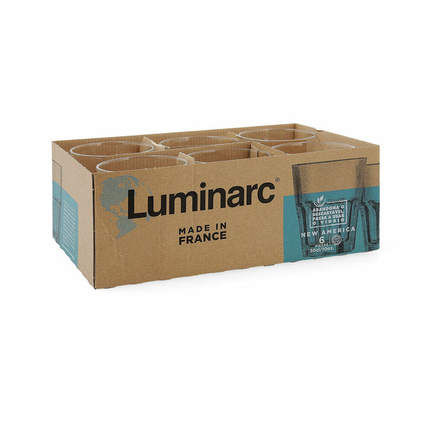 Trinkglas Luminarc New Amercia Pav Durchsichtig Glas 300 ml (6 Stück) (Pack 6x)