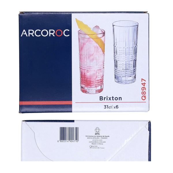 Gläserset Arcoroc Brixton Durchsichtig Glas 310 ml (6 Stück)