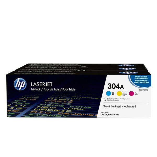 Toner HP Pack de ahorro de 3 cartuchos de tóner original LaserJet HP 304A cian/magenta/amarillo Dreifarbig
