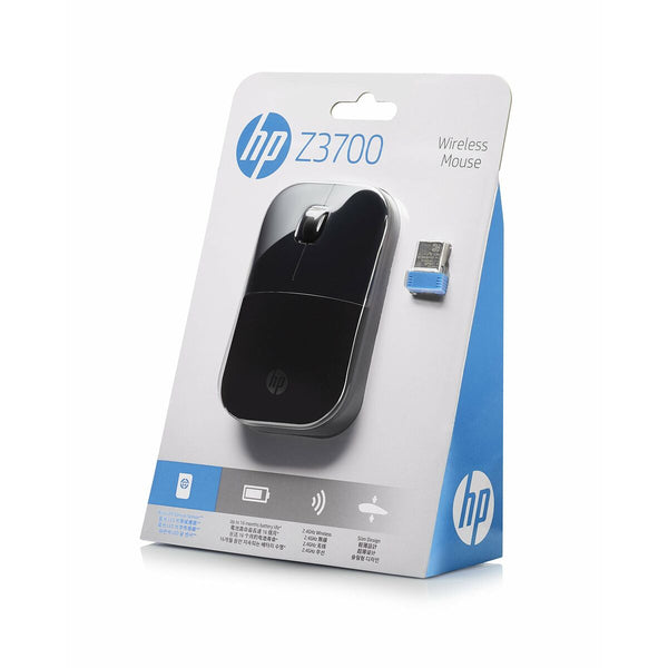 Schnurlose Mouse HP Z3700 Schwarz Schwarzweiß