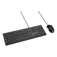 Tastatur mit Maus Kensington KM100 Schwarz Spanisch QWERTY