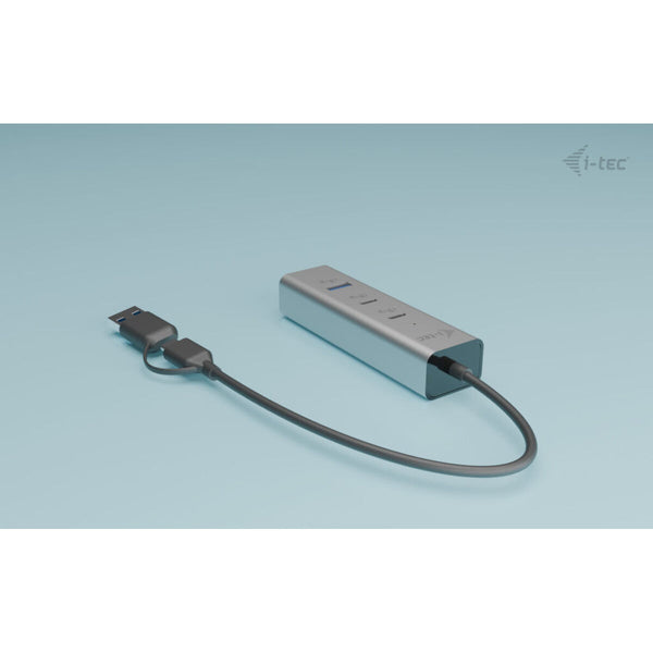 Hub USB i-Tec CAHUBMETAL2A2CPD Silberfarben
