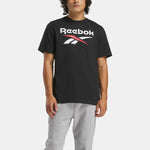 Herren Kurzarm-T-Shirt Reebok Identity Big Schwarz