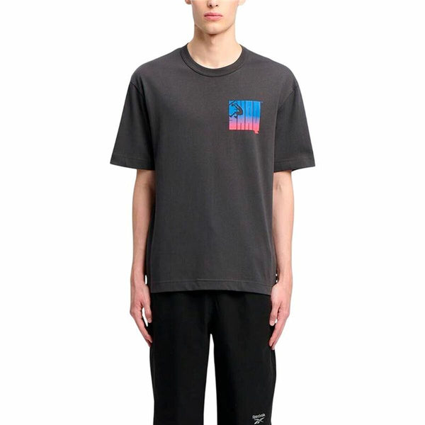 Herren Kurzarm-T-Shirt Reebok Gs Hs Shaq Silo Logo Schwarz