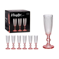 Champagnerglas Punkte Glas 6 Stück (180 ml)