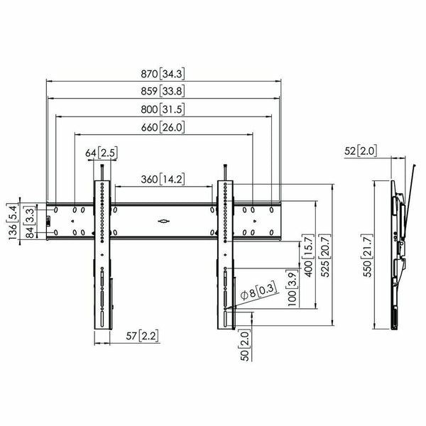 TV Halterung Vogel's 7368100 55" 80" 75 Kg