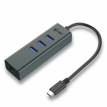 Hub USB C i-Tec C31METALG3HUB Schwarz Grau 60 W