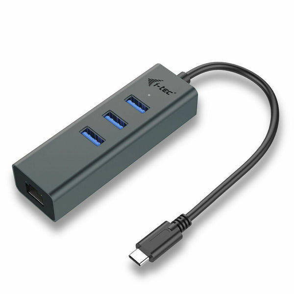 Hub USB C i-Tec C31METALG3HUB Schwarz Grau 60 W
