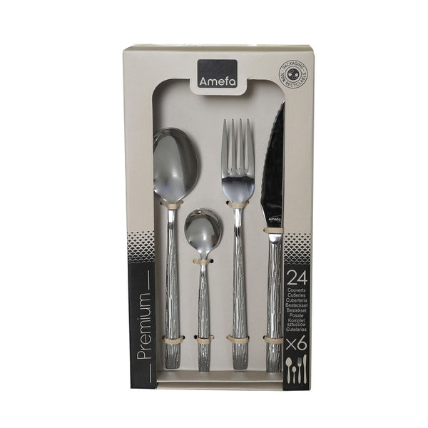Besteck Amefa Caligraphy Stahl Metall 24 Stücke