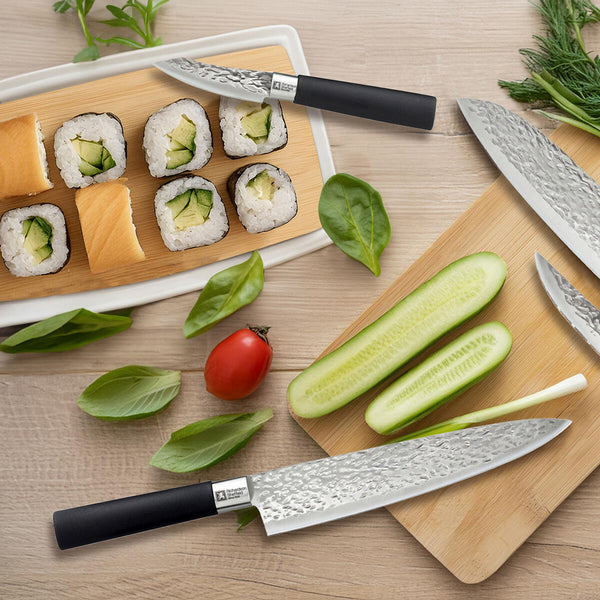 Schälmesser Richardson Sheffield Katana Schwarz Metall Bakelit 8 cm (6 Stück)