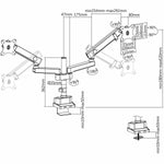 Bildschirm-Träger für den Tisch V7 DMPRO2DTA-3N 17" 32"