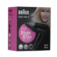 Föhn Braun Satin Hair 3 Style&Go Schwarz 1600 W