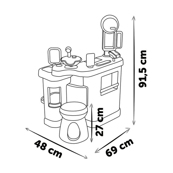 Kinderfrisierset Smoby BARBER SHOP 69 x 48 x 91,5 cm 69 x 48 x 91,5 cm