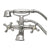Dusche Säule Rousseau Beverley Metall Messing 15 cm Bimando-Hahn
