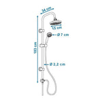 Dusche Säule Rousseau Sonora 3 Grau Edelstahl ABS Ø 15 cm