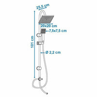 Dusche Säule Rousseau Soto Edelstahl ABS 150 cm 70 cm