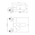 Mischbatterie Rousseau Grau Metall Messing 15 cm