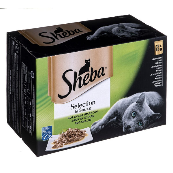 Katzenfutter Sheba Selection Huhn Lachsfarben Fisch Rindfleisch 100 g