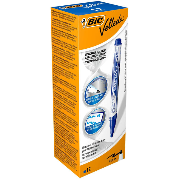 Filzstift Bic Velleda Blau (12 Stücke)