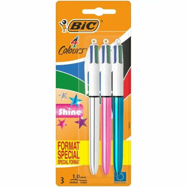 Kugelschreiber-Set Bic 4 Colors Shine 9122751