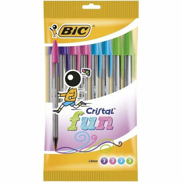 Kugelschreiber-Set Bic Cristal Fun 921342 Bunt 10 Stücke (10 Stück)