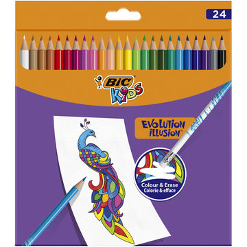 Buntstifte Bic 987869 Bunt Abwischbar 24 Stücke