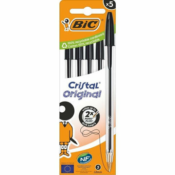 Kugelschreiber-Set Bic Cristal Original 516345 Schwarz