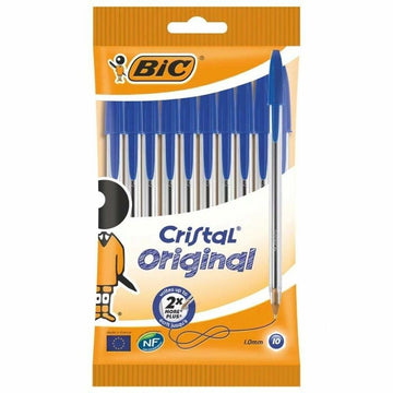 Kugelschreiber-Set Bic Cristal Original 516352 Blau (10 Stück)