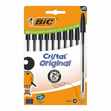 Stift Bic Cristal Schwarz (10 Stück)