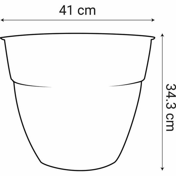 Blumentopf EDA grün Ø 41 cm Kunststoff rund Moderne