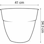 Blumentopf EDA Dunkelrot Ø 41 cm Kunststoff rund Moderne