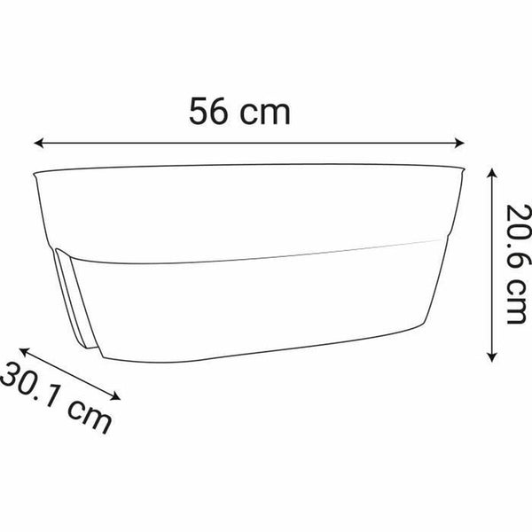 Blumentopf EDA grün Kunststoff Oval Moderne