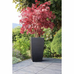 Blumentopf EDA Schwarz 43,5 x 43,5 x 78,2 cm Kunststoff karriert Moderne