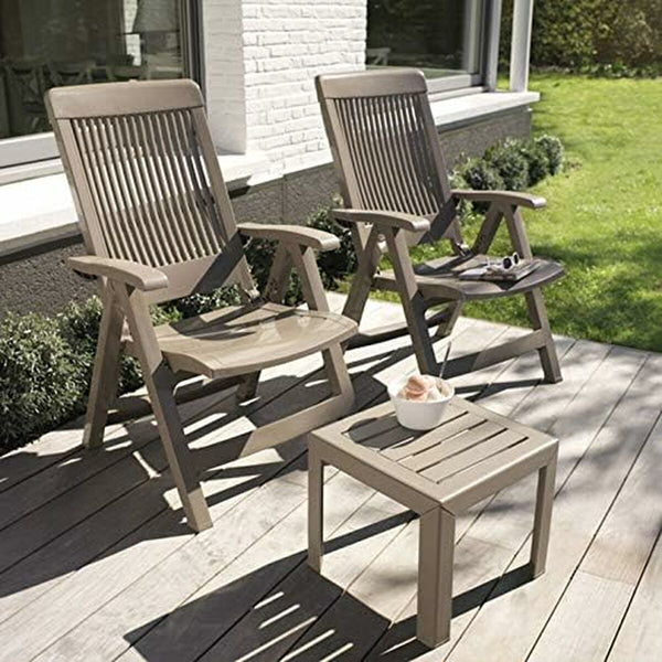 Beistelltisch Grosfillex Taupe Harz Kunststoff 40 x 40 x 35 cm