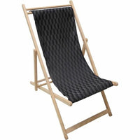 Solseng Jardin Prive Schwarz Geometrisch 132 x 55 x 35 cm Buchenholz